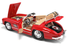 Load image into Gallery viewer, 1957 Mercedes-Benz 300 SL Touring 1:18 Scale - Bburago Diecast Model Car (Red)