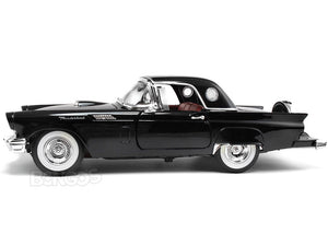 1957 Ford Thunderbird 1:18 Scale - Yatming Diecast Model Car (Black)