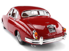Load image into Gallery viewer, 1959 Jaguar MkII 1:18 Scale - Bburago Diecast Model Car (Red)
