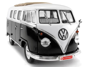 1962 VW Microbus "Kombi" "LTD ED. 1 of 600pcs"1:18 Scale - Yatming Diecast Model Car (Black)