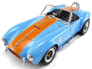 1965 Shelby Cobra 427 S/C 1:18 Scale - Shelby Collectables Diecast Model Car (Blue/Org)