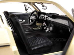1968 Ford Mustang GT 428 "Cobra Jet" 1:18 Scale - Maisto Diecast Model Car (Cream)