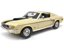 Load image into Gallery viewer, 1968 Ford Mustang GT 428 &quot;Cobra Jet&quot; 1:18 Scale - Maisto Diecast Model Car (Cream)