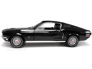 1968 Ford Mustang GT 2+2 Fastback 1:18 Scale - Greenlight Diecast Model Car (Black)