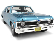 Load image into Gallery viewer, 1970 Chevy Nova SS 396 1:18 Scale - Maisto Diecast Model Car (Blue)