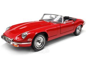 1971 Jaguar E-Type Roadster 1:18 Scale - Yatming Diecast Model Car (Red)