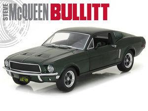 "BULLITT" 1968 Ford Mustang Fastback 1:24 Scale - Greenlight Diecast Model Car (Green)