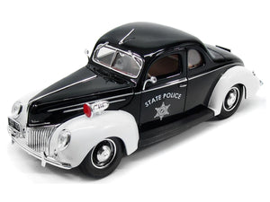 1939 Ford Deluxe "State Police" Coupe 1:18 Scale - Maisto Diecast Model Car