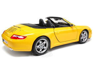Porsche 911 (997) Carrera S Cabriolet 1:18 Scale - Maisto Diecast Model Car (Yellow)