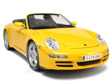 Load image into Gallery viewer, Porsche 911 (997) Carrera S Cabriolet 1:18 Scale - Maisto Diecast Model Car (Yellow)