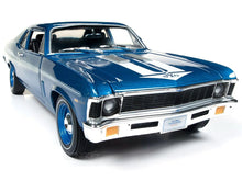 Load image into Gallery viewer, 1969 Chevy Nova &quot;Yenko Super Car&quot; 427 1:18 Scale - AutoWorld Diecast Model Car (Blue)