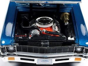 1969 Chevy Nova "Yenko Super Car" 427 1:18 Scale - AutoWorld Diecast Model Car (Blue)