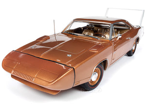 1969 Dodge Charger Daytona 426 Hemi 1:18 Scale - AutoWorld Diecast Car (Bronze)