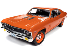 Load image into Gallery viewer, 1970 Chevy Nova SS396 1:18 Scale - AutoWorld Diecast Model Car (Orange)
