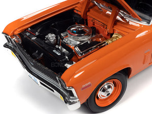1970 Chevy Nova SS396 1:18 Scale - AutoWorld Diecast Model Car (Orange)
