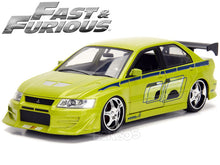 Load image into Gallery viewer, &quot;Fast &amp; Furious&quot; Brian&#39;s Mitsubishi Lancer 1:24 Scale - Jada Diecast Model Car (Green)