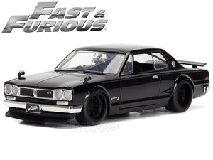 "Fast & Furious" Brian's Nissan Skyline 2000 GT-R 1:24 Scale - Jada Diecast Model Car (Black)