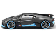 Load image into Gallery viewer, Bugatti Chiron Divo 1:18 Scale - Bburago Diecast Model Car (Grey/Blue)
