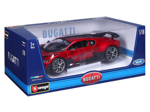 Bugatti Chiron Divo 1:18 Scale - Bburago Diecast Model Car (Red)