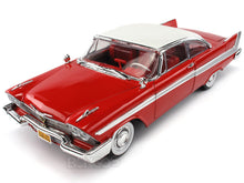 Load image into Gallery viewer, &quot;Christine&quot; 1958 Plymouth Fury (Daytime) 1:18 Scale - AutoWorld Diecast Model Car (Red)
