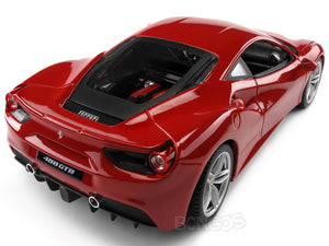 Ferrari 488 GTB 1:18 Scale - Bburago Diecast Model Car (Red)