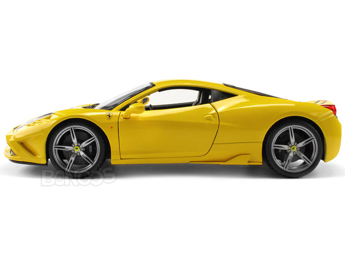 Ferrari 458 Speciale 1:18 Scale - Bburago Diecast Model Car (Yellow)