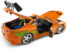 Load image into Gallery viewer, &quot;Fast &amp; Furious&quot; Brian&#39;s Toyota Supra 1:24 Scale - Jada Diecast Model Car (Orange)