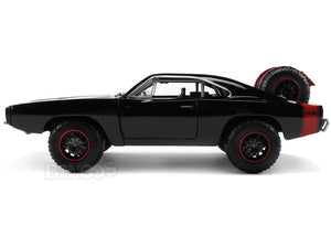 "Fast & Furious" Dom's 1970 Dodge Charger R/T 1:24 Scale - Jada Diecast Model Car (Gloss Black/4x4)
