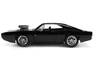 "Fast & Furious" Dom's 1970 Dodge Charger R/T 1:24 Scale - Jada Diecast Model Car (Gloss Black)