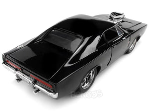 "Fast & Furious" Dom's 1970 Dodge Charger R/T 1:24 Scale - Jada Diecast Model Car (Gloss Black)