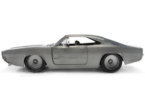 "Fast & Furious" Dom's 1970 Dodge Charger R/T 1:24 Scale - Jada Diecast Model Car (Raw Metal)