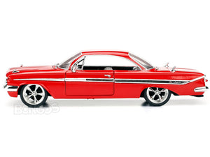 "Fast & Furious" Dom's 1961 Chevy Impala 1:24 Scale - Jada Diecast Model Car (Red)