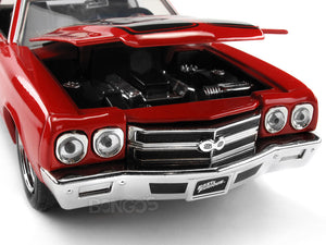 "Fast & Furious" Dom's 1970 Chevy Chevelle SS 454 1:24 Scale - Jada Diecast Model Car (Red)