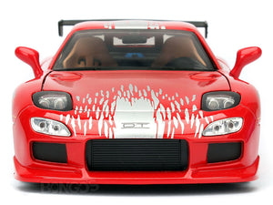 "Fast & Furious" Dom's Mazda RX-7 1:24 Scale - Jada Diecast Model Car (Red)