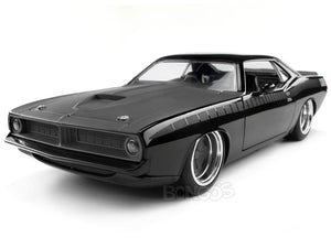 "Fast & Furious" Letty's 1970 Plymouth Barracuda 1:24 Scale - Jada Diecast Model Car (Black)