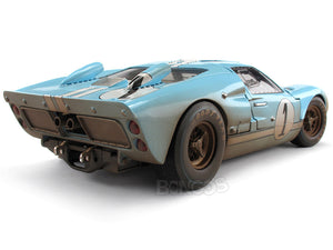 1966 Ford GT-40 (GT40) Mk II #1 Le Mans Miles/Hulme 1:18 Scale - Shelby Collectables Diecast Model Car (Gulf/Dirty)