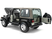 Load image into Gallery viewer, Jeep Wrangler TJ Safari 1:18 Scale - Maisto Diecast Model Car (Black)