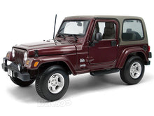 Load image into Gallery viewer, Jeep Wrangler TJ Safari 1:18 Scale - Maisto Diecast Model Car (Maroon)