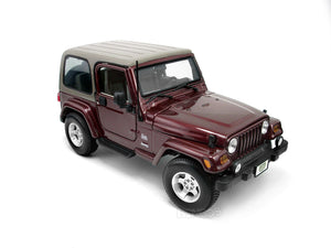 Jeep Wrangler TJ Safari 1:18 Scale - Maisto Diecast Model Car (Maroon)