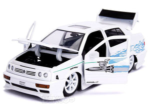 "Fast & Furious" Jesse's 1995 VW Jetta A3 1:24 Scale - Jada Diecast Model Car (White)