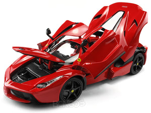 Ferrari LaFerrari (F70) 1:18 Scale - Bburago Diecast Model Car (All Red)