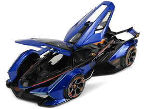 Lamborghini V12 Vision Gran Turismo 1:18 Scale - Maisto Diecast Model Car (Blue)