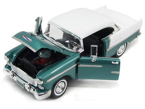 1955 Chevy Bel Air 1:18 Scale - MotorMax Diecast Model Car (Green)