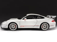 Load image into Gallery viewer, Porsche 911 (997) GT3 RS 4.0 1:18 Scale - Bburago Diecast Model Car (White)
