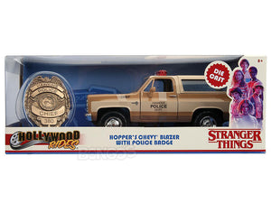 "Stranger Things" Hopper's Chevy Blazer w/ Police Badge 1:24 Scale - Jada Diecast Model Car