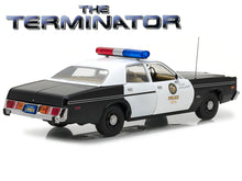 Load image into Gallery viewer, &quot;The Terminator&quot; 1977 Dodge Monaco Metropolitan Police w/ Figure 1:18 Scale - Greenlight Diecast Model